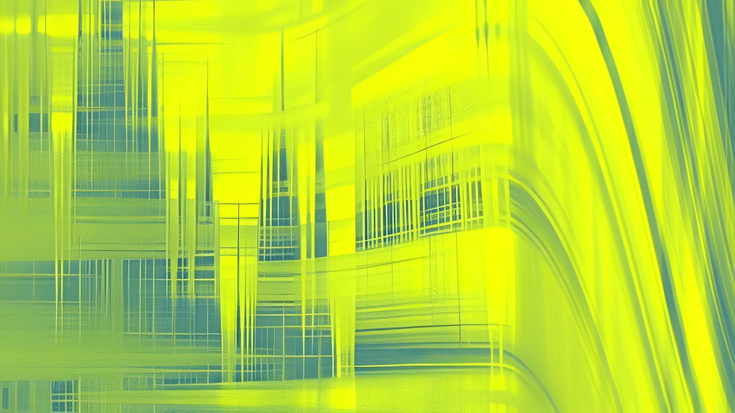 Abstract design with vibrant yellow and teal colors. Abstract yellow and blue digital design