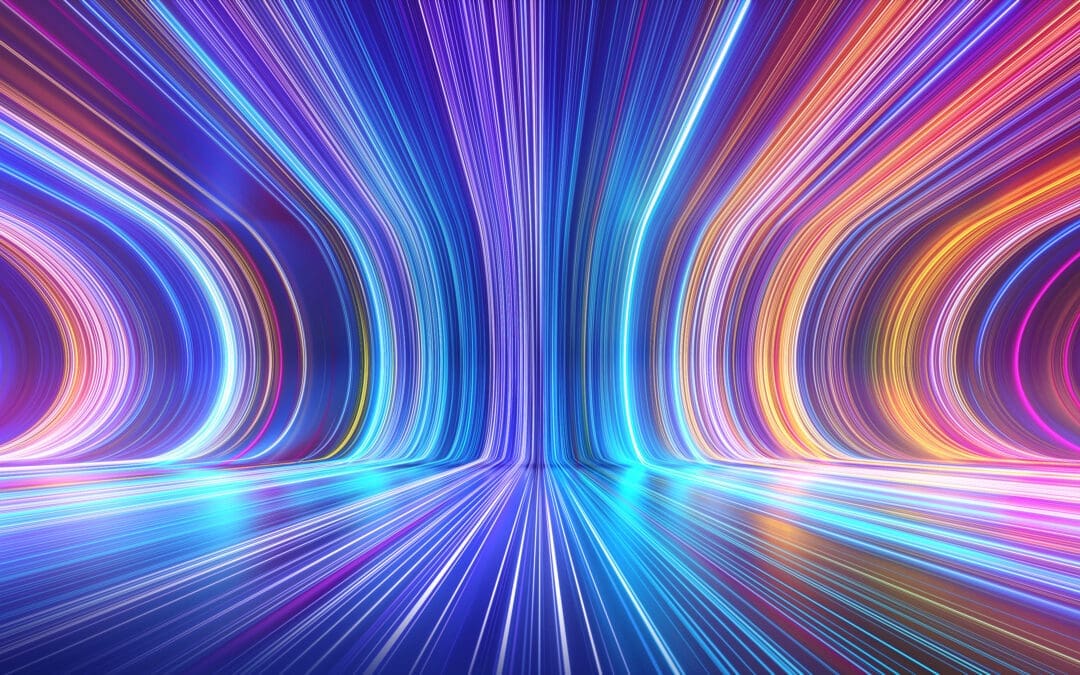 3d render, abstract multicolor spectrum background, bright orange