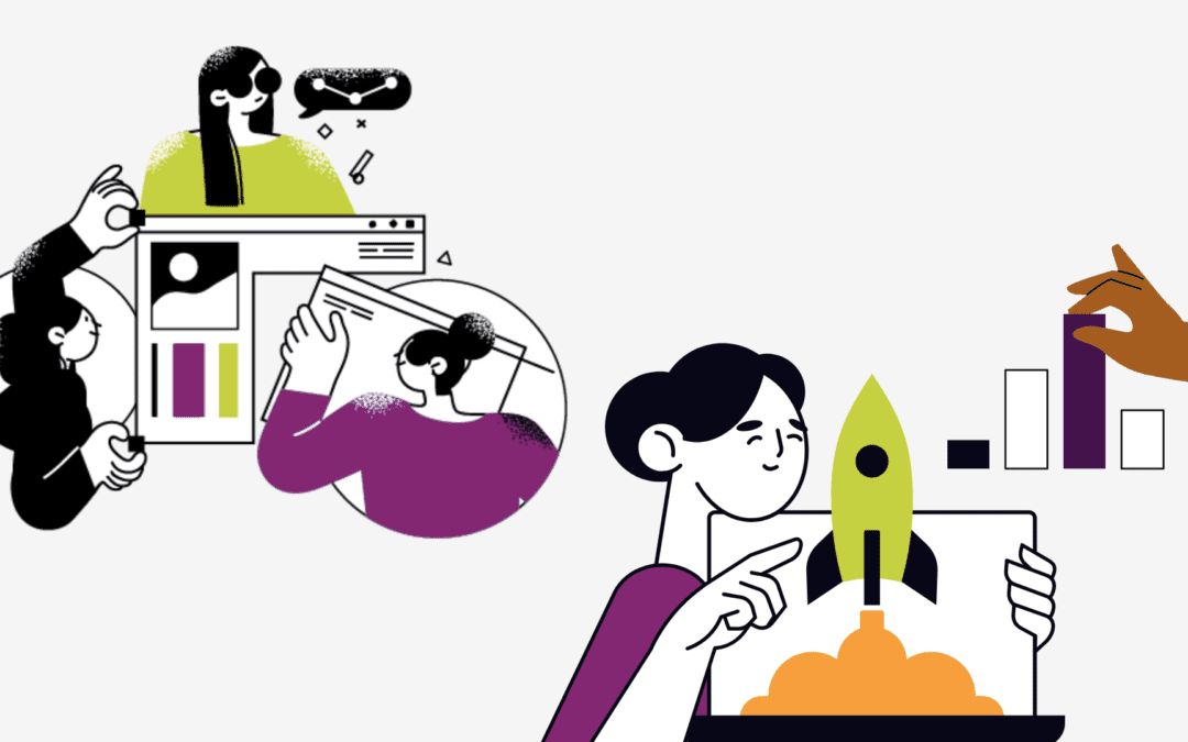 illustration of tech office